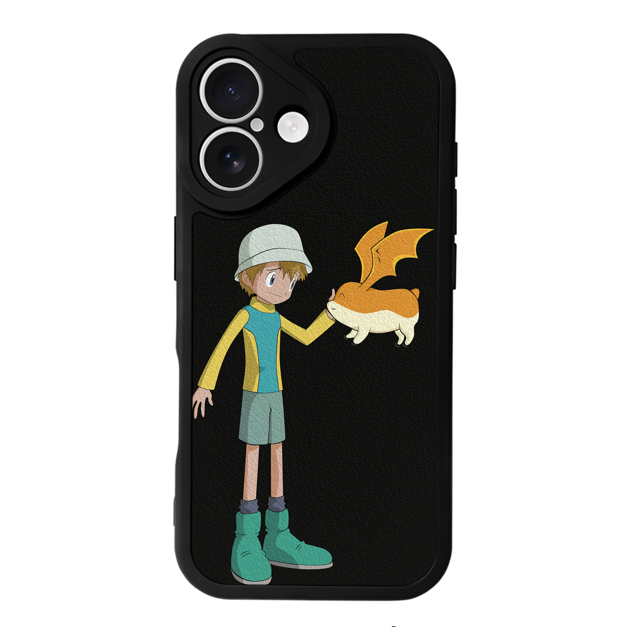 （画像用） Digimon デジタルモンスター/デジモン 【iPhone 16シリーズ対応】シリコンスマホケース（レザー調） 材質：シリコン